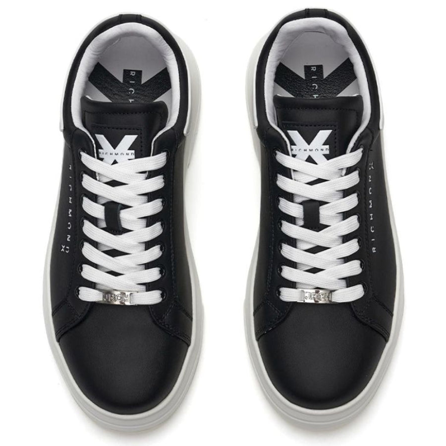 John Richmond 20007Cp Leather Sneakers Bkw — view 4
