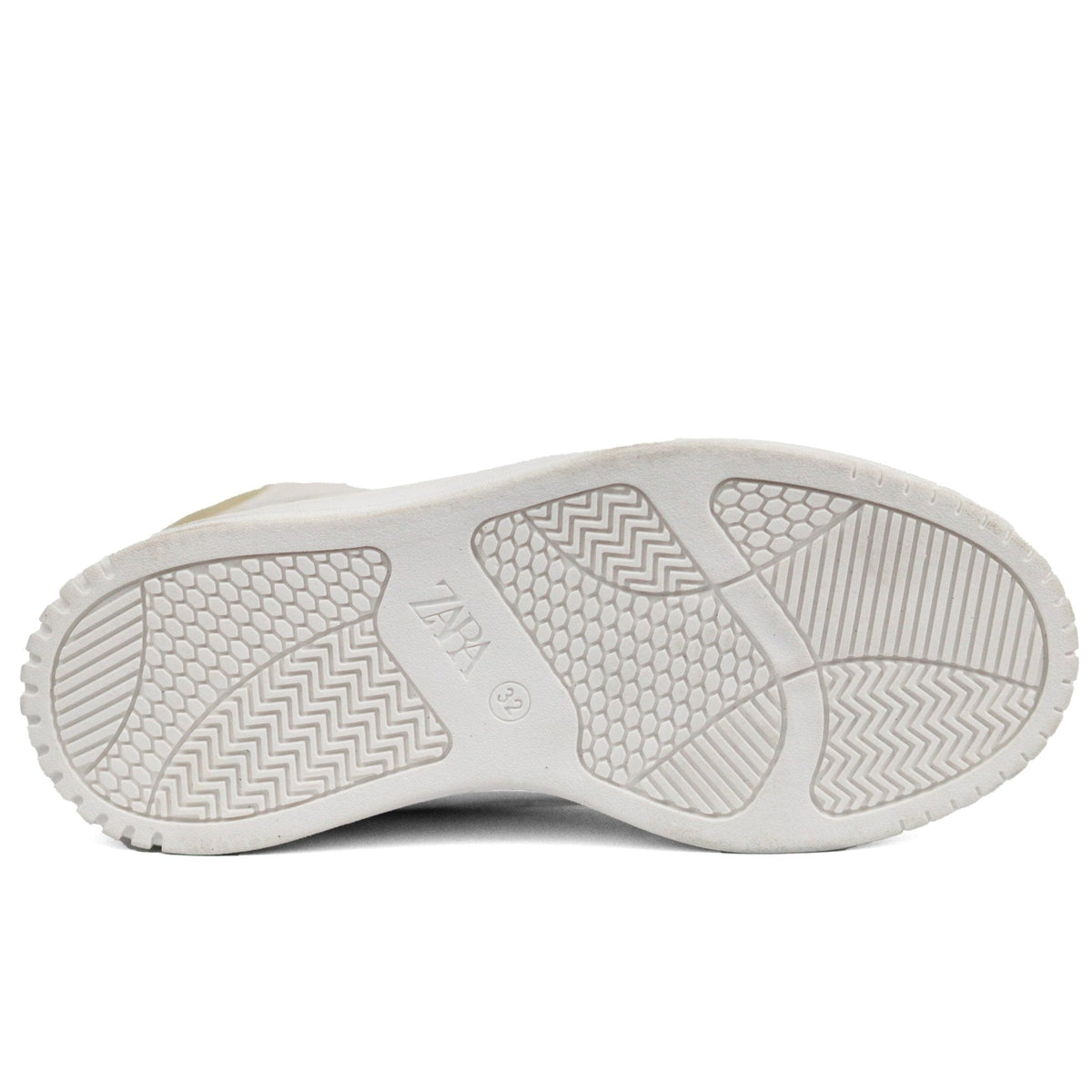 ZARA Vintage Sporty Hitop Off White Shoes — view 5