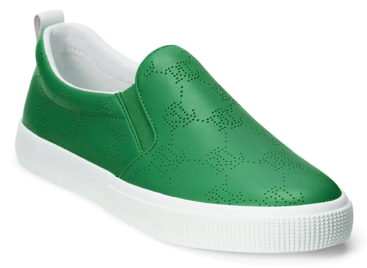RALPH LAUREN Haddley Logo Leather Slip-On Trainer — view 2