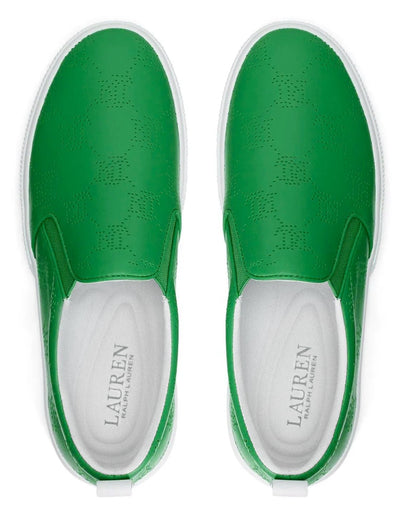 RALPH LAUREN Haddley Logo Leather Slip-On Trainer — view 4