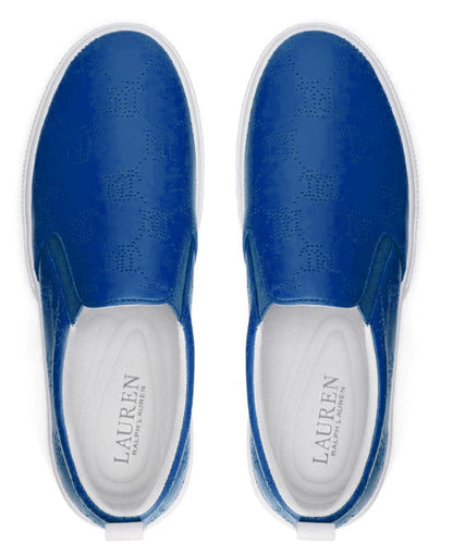 RALPH LAUREN Haddley Logo Leather Slip-On Trainer — view 4