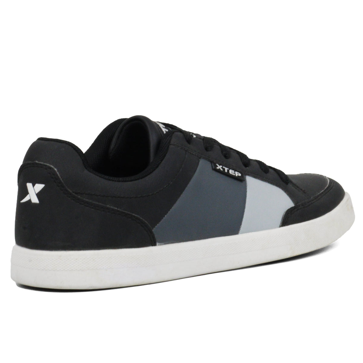 XTEP Low-Cut Men's Skateboarding Shoes BKGY — view 3