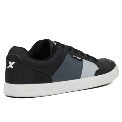 XTEP Low-Cut Men's Skateboarding Shoes BKGY — view 3