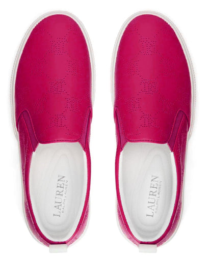 RALPH LAUREN Haddley Logo Leather Slip-On Trainer — view 4