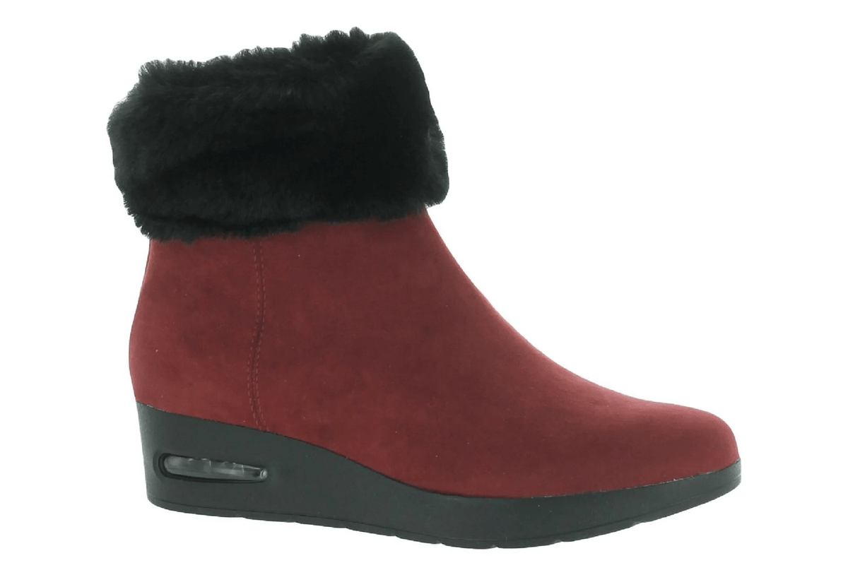 DKNY Womens Abri Faux Suede Faux Fur Booties — view 3