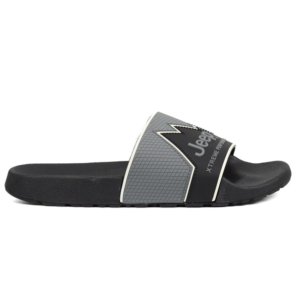JEEP mens Premium outdoor slide BKGY — view 1