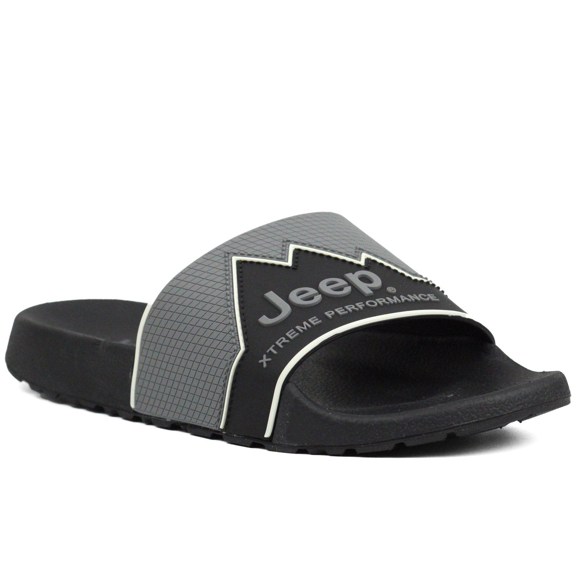 JEEP mens Premium outdoor slide BKGY — view 2