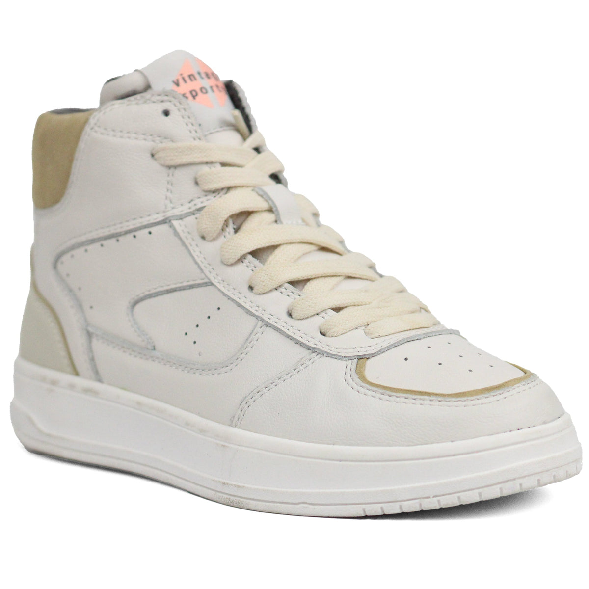 ZARA Vintage Sporty Hitop Off White Shoes — view 2