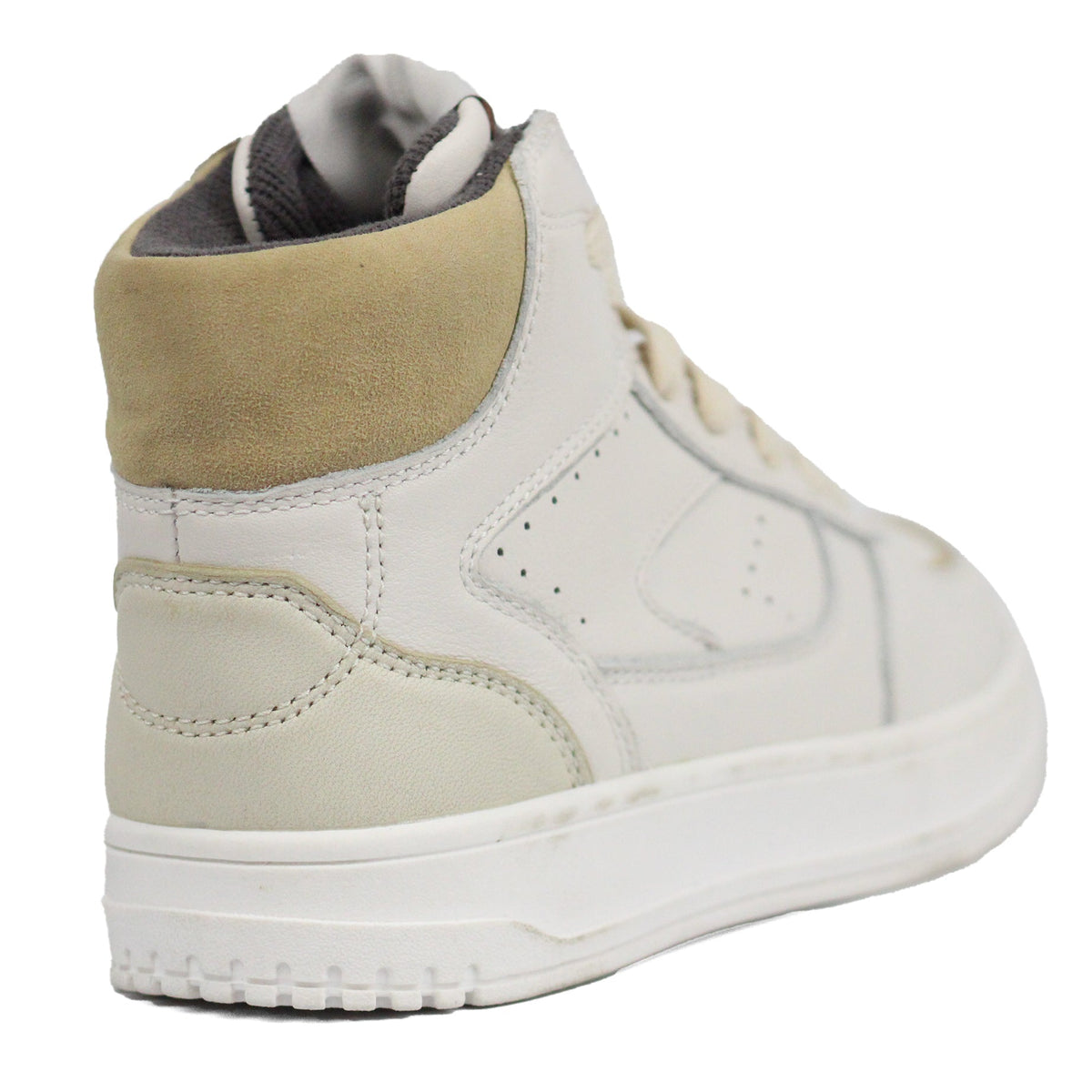 ZARA Vintage Sporty Hitop Off White Shoes — view 3