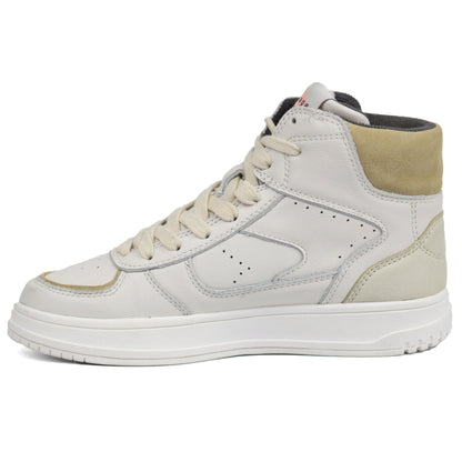 ZARA Vintage Sporty Hitop Off White Shoes — view 4