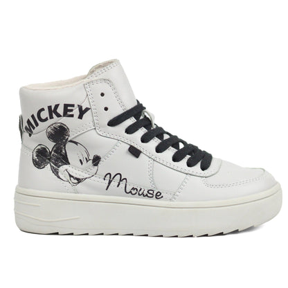 ZARA Graffiti High-Top Mickey Mouse Sneakers Ltgy — view 1