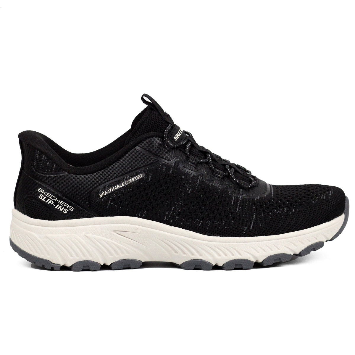 SKECHERS Slip-Ins Wide Fit Sneakers BLK — view 1