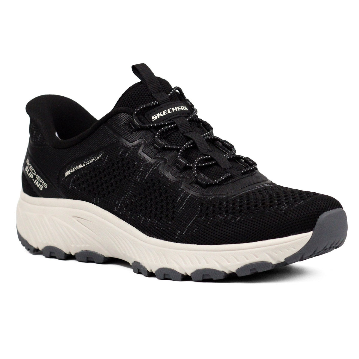 SKECHERS Slip-Ins Wide Fit Sneakers BLK — view 2