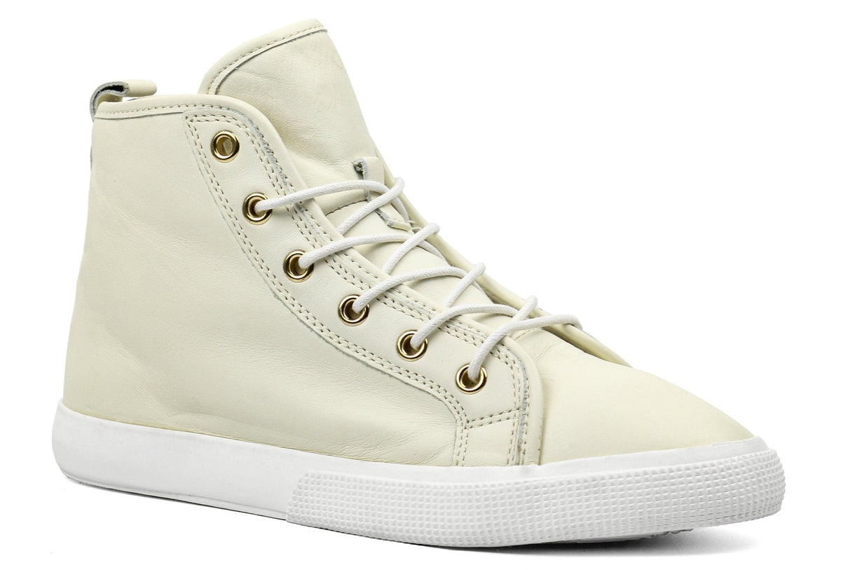 RALPH LAUREN Jinger Cream Leather High Top — view 2