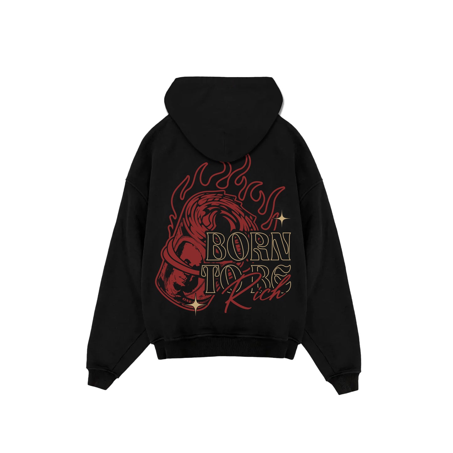 "Born To Be Rich" Oversized Hoodie