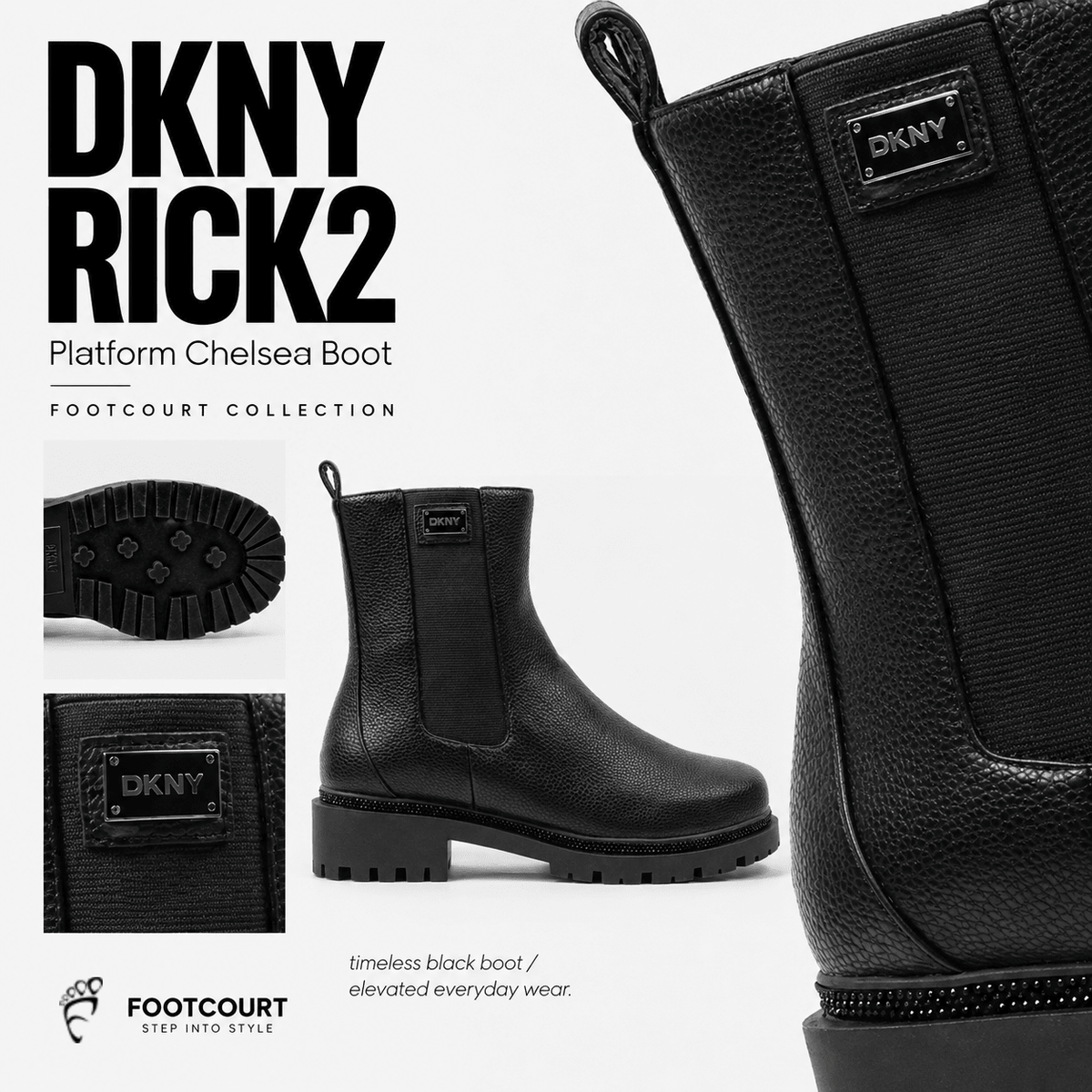DKNY Rick2 Platform Chelsea Boot — view 8
