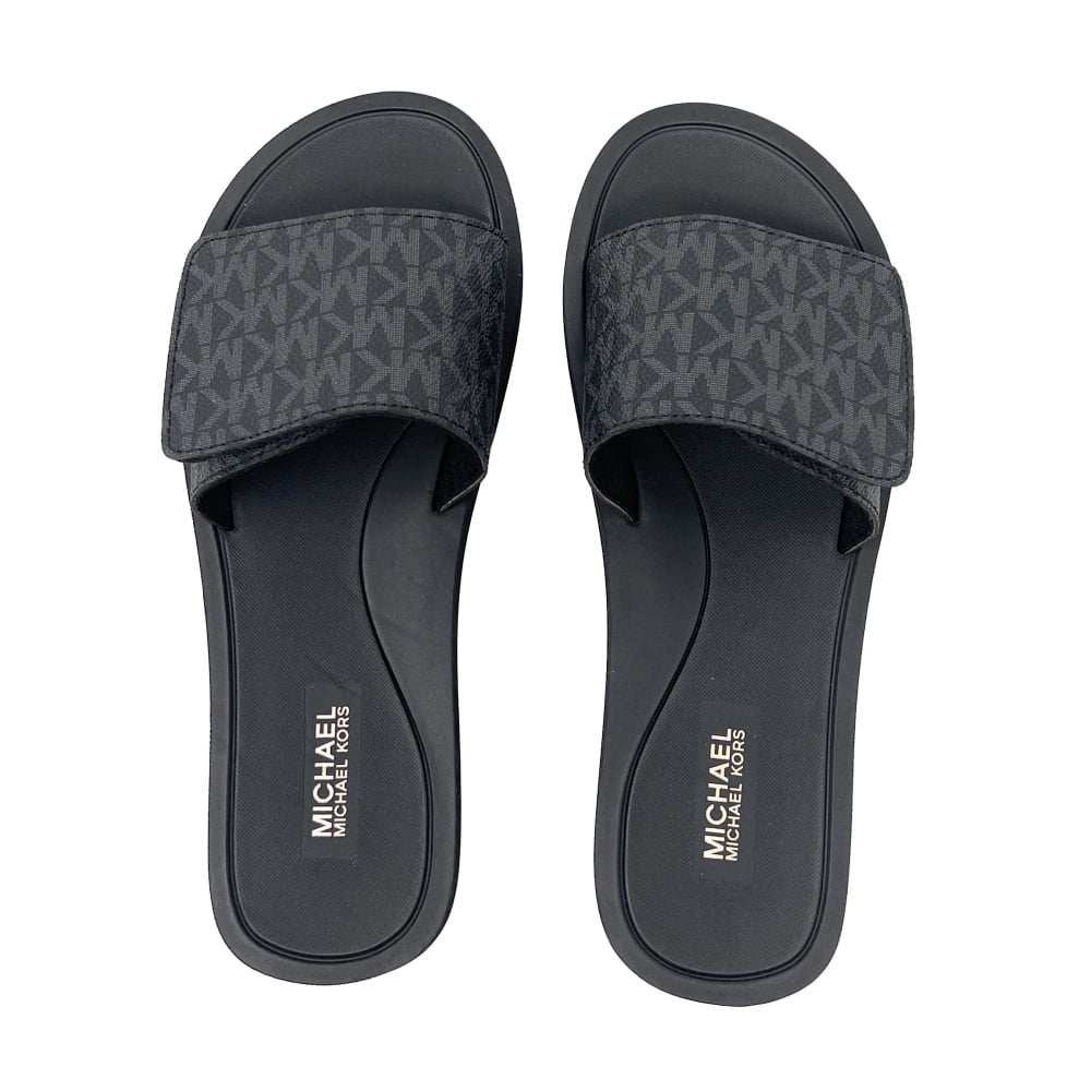 Michael Kors MK Signature Logo Print Wade Slide — view 2