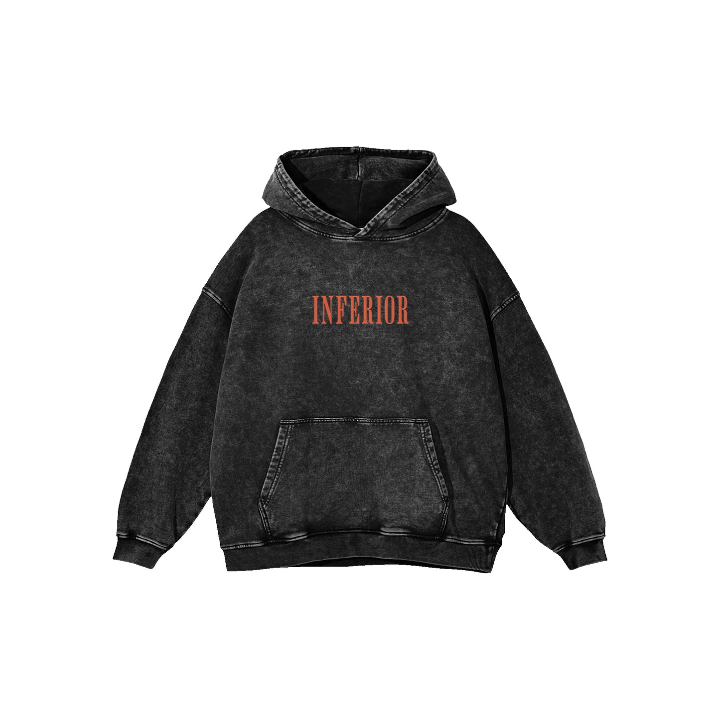 "INFERIOR" Washed Oversized Hoodie