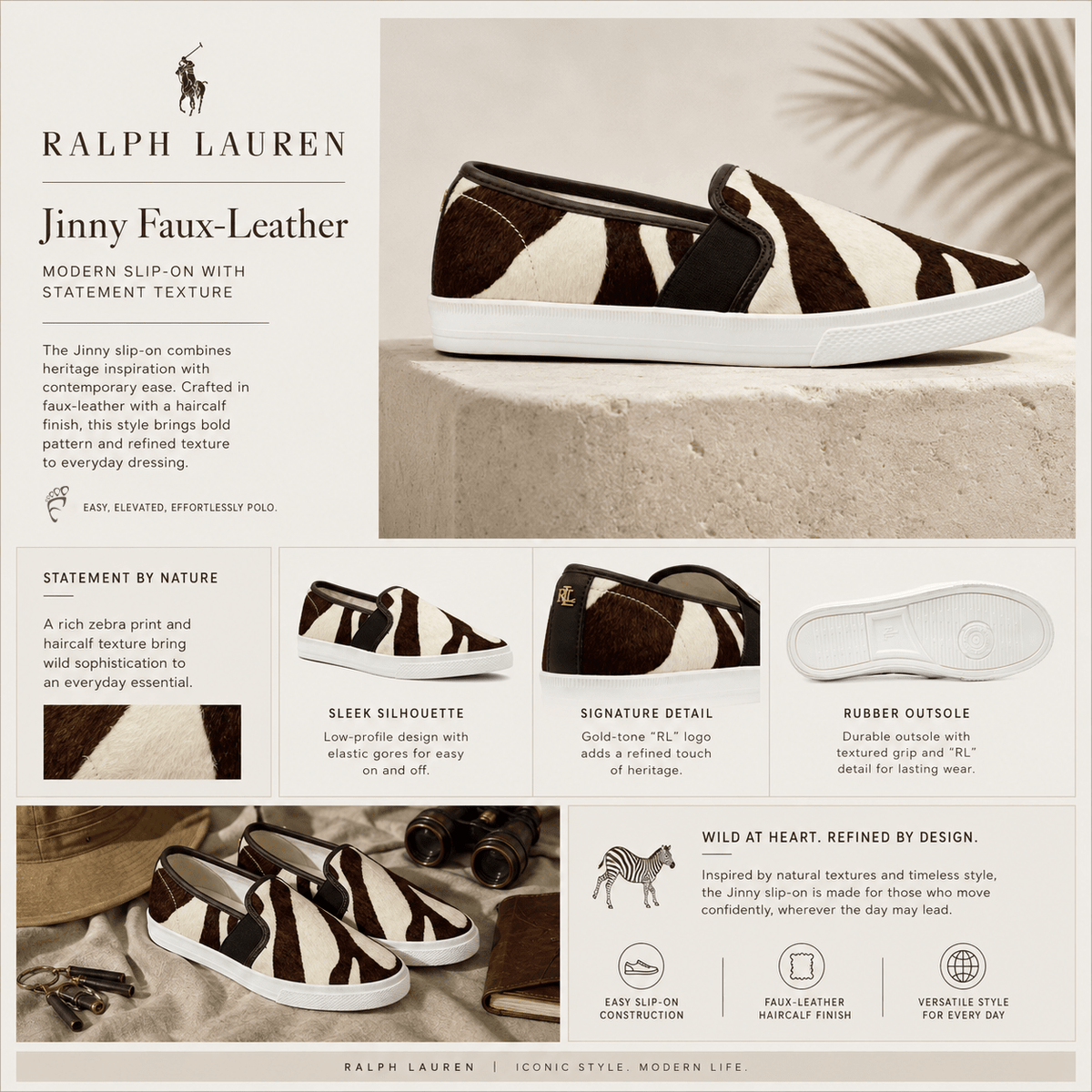 RALPH LAUREN Jinny Faux-Leather Trainer — view 5