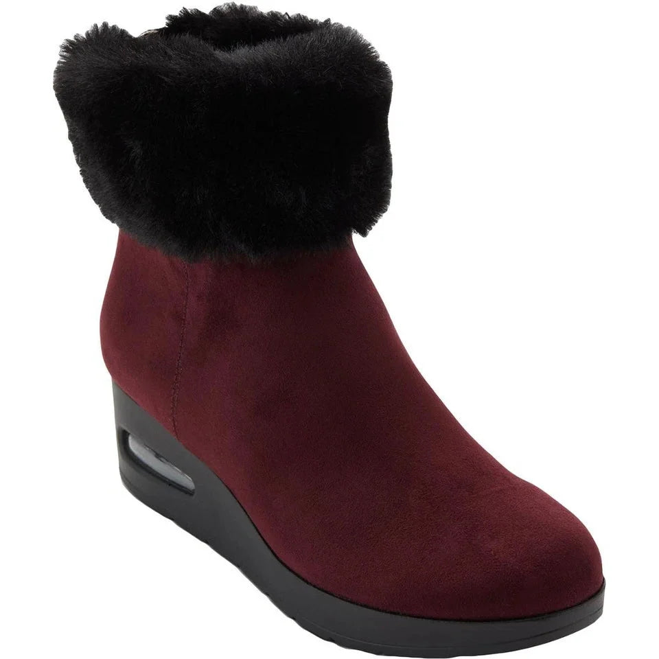DKNY Womens Abri Faux Suede Faux Fur Booties — view 2