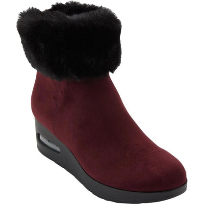 DKNY Womens Abri Faux Suede Faux Fur Booties — view 2