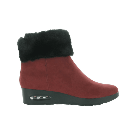 DKNY Womens Abri Faux Suede Faux Fur Booties — view 1