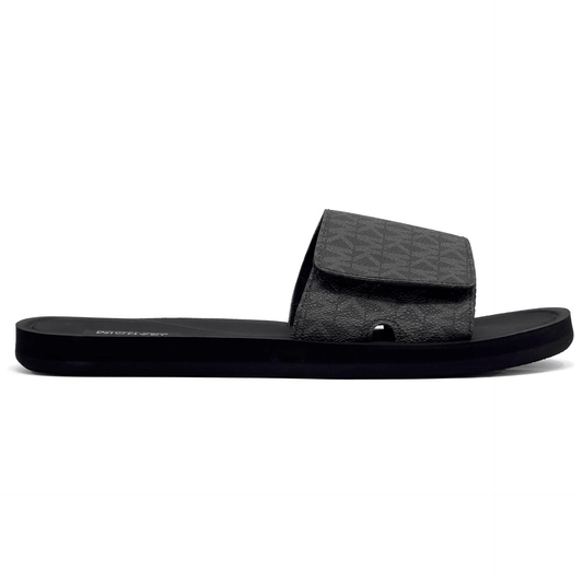 Michael Kors MK Signature Logo Print Wade Slide — view 1