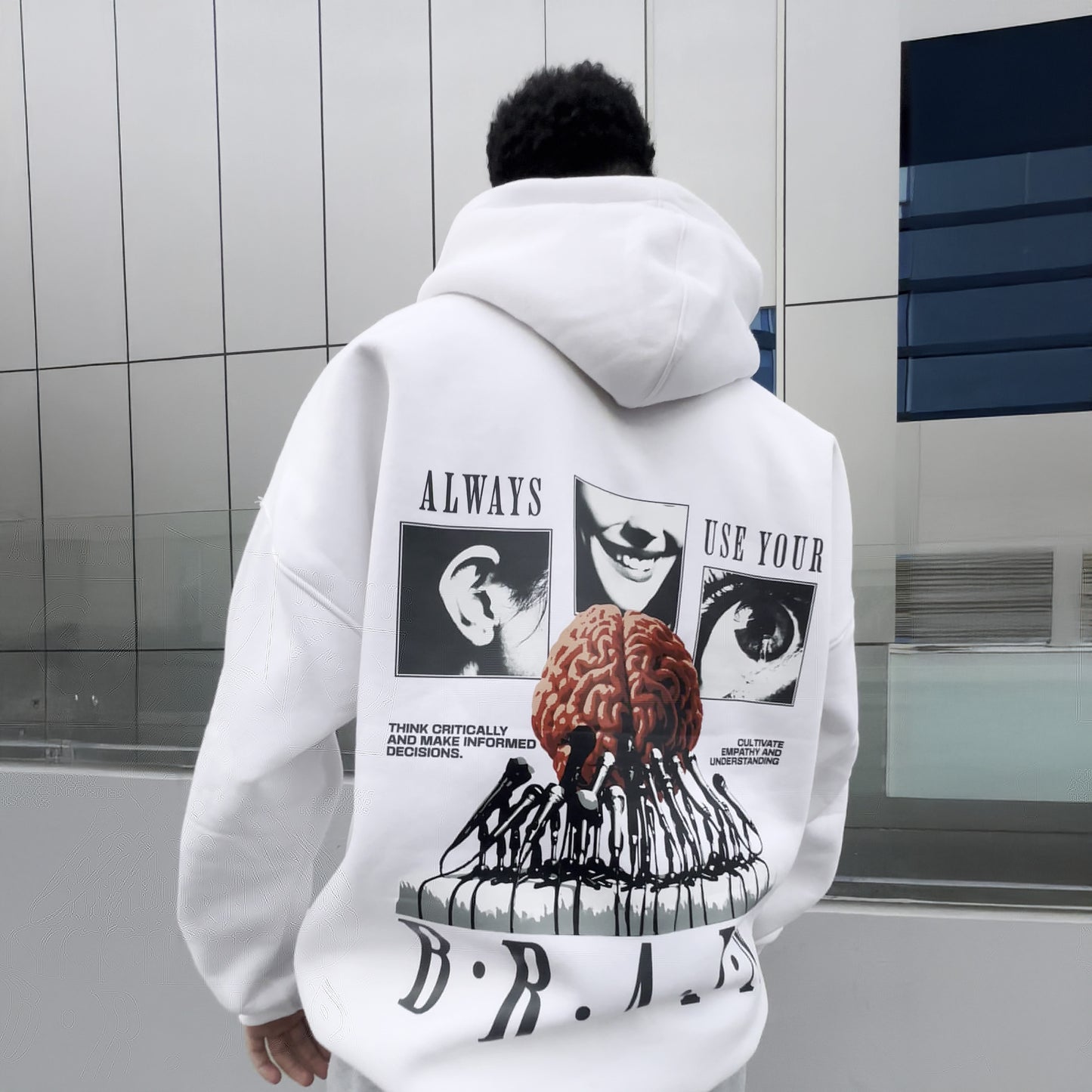 "Always Use Your Brain" Oversized Hoodie